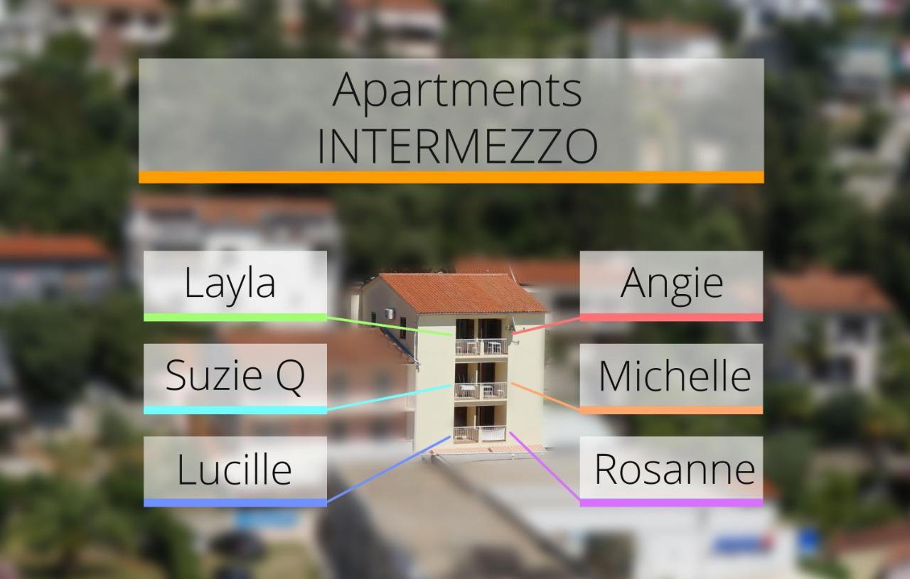 Apartment Layla - Intermezzo With Sea View In Center Of Rabac Exteriör bild